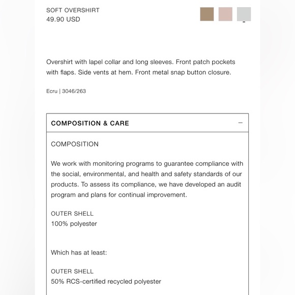 Zara Soft Overshirt | Light Grey - Picture 8 of 8